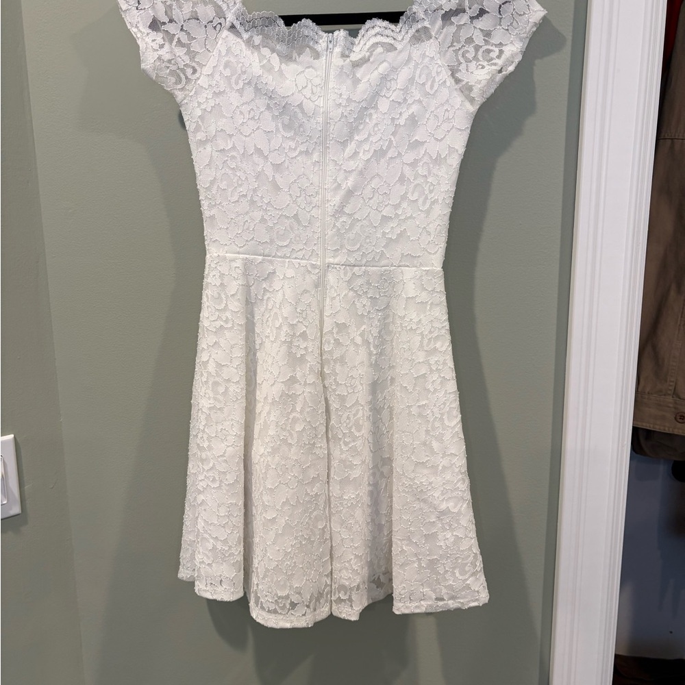 Windsor White Lace Off-Shoulder Dress